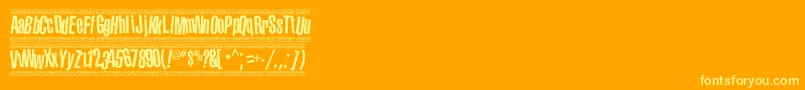 1980Portable Font – Yellow Fonts on Orange Background