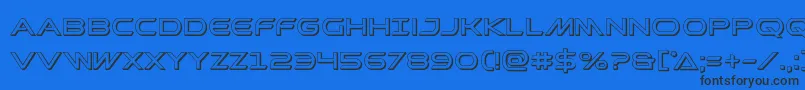 Promethean3D Font – Black Fonts on Blue Background