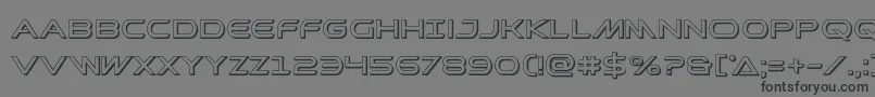 Promethean3D Font – Black Fonts on Gray Background