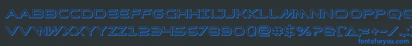 Promethean3D Font – Blue Fonts on Black Background