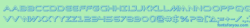Promethean3D Font – Blue Fonts on Green Background