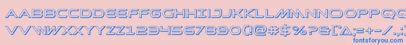Promethean3D Font – Blue Fonts on Pink Background