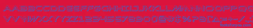 Promethean3D Font – Blue Fonts on Red Background