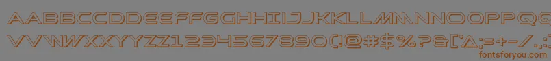 Promethean3D Font – Brown Fonts on Gray Background