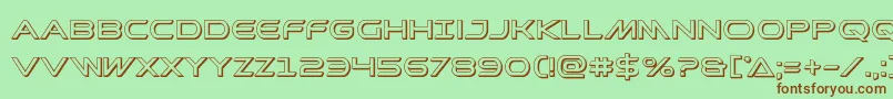 Promethean3D Font – Brown Fonts on Green Background