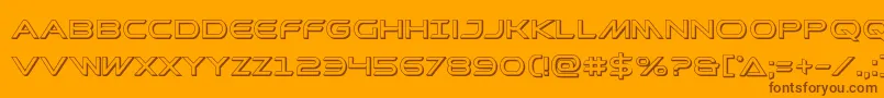 Promethean3D Font – Brown Fonts on Orange Background