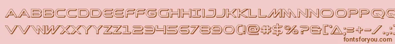 Promethean3D Font – Brown Fonts on Pink Background