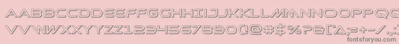 Promethean3D Font – Gray Fonts on Pink Background