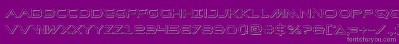 Promethean3D Font – Gray Fonts on Purple Background