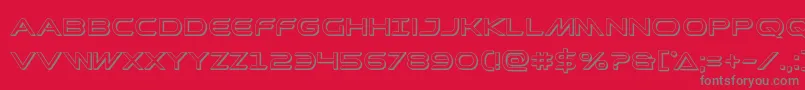 Promethean3D Font – Gray Fonts on Red Background