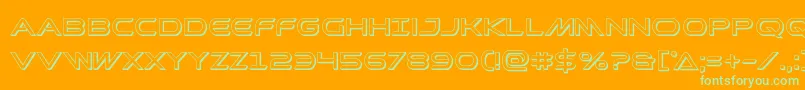 Promethean3D Font – Green Fonts on Orange Background