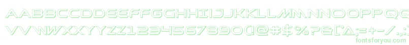 Promethean3D Font – Green Fonts on White Background