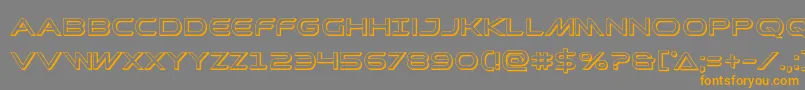 Promethean3D Font – Orange Fonts on Gray Background
