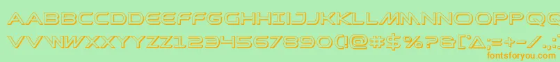 Promethean3D Font – Orange Fonts on Green Background