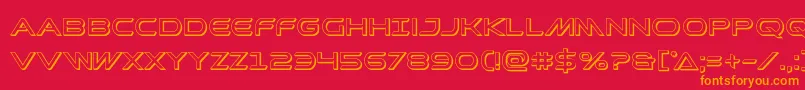 Promethean3D Font – Orange Fonts on Red Background