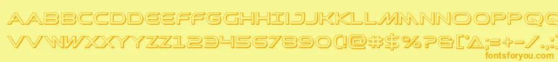 Promethean3D Font – Orange Fonts on Yellow Background