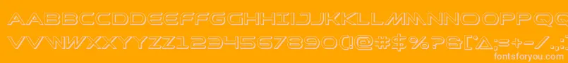 Promethean3D Font – Pink Fonts on Orange Background