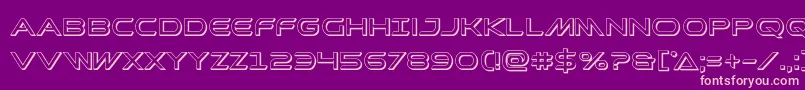 Promethean3D Font – Pink Fonts on Purple Background