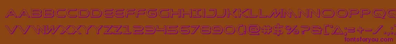 Promethean3D Font – Purple Fonts on Brown Background