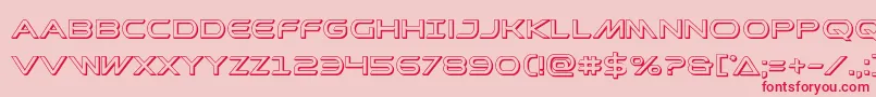 Promethean3D Font – Red Fonts on Pink Background