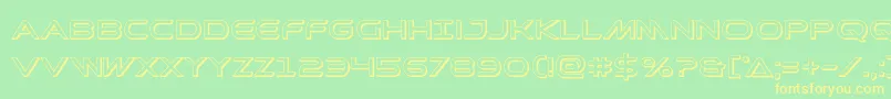 Promethean3D Font – Yellow Fonts on Green Background