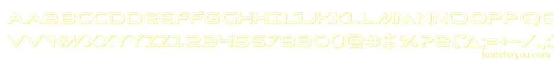 Promethean3D Font – Yellow Fonts on White Background