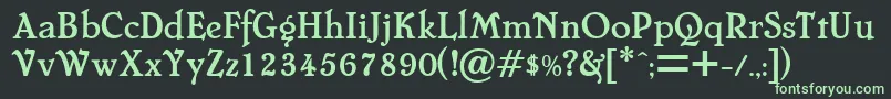 Шрифт Cheboyga – зелёные шрифты на чёрном фоне