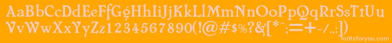 Cheboyga Font – Pink Fonts on Orange Background