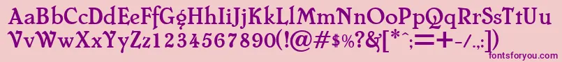 Cheboyga Font – Purple Fonts on Pink Background