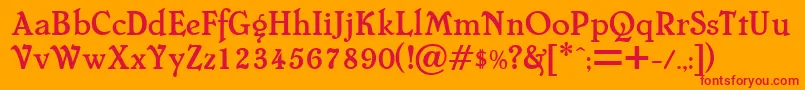 Подробнее о шрифте Cheboyga Шрифт Cheboyga – красные шрифты на оранжевом фоне