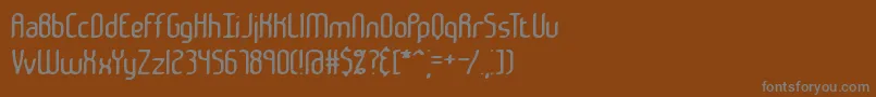 フォントJanken – 茶色の背景に灰色の文字