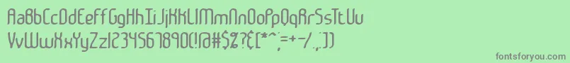 フォントJanken – 緑の背景に灰色の文字