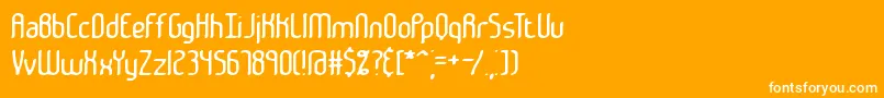 フォントJanken – オレンジの背景に白い文字