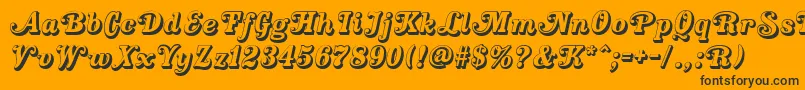 CountryWesternSwingOpen Font – Black Fonts on Orange Background