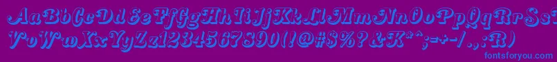 CountryWesternSwingOpen Font – Blue Fonts on Purple Background