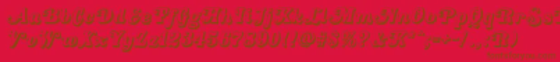 CountryWesternSwingOpen Font – Brown Fonts on Red Background