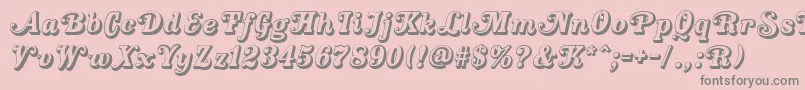 CountryWesternSwingOpen Font – Gray Fonts on Pink Background