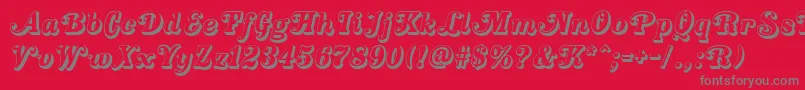 CountryWesternSwingOpen Font – Gray Fonts on Red Background