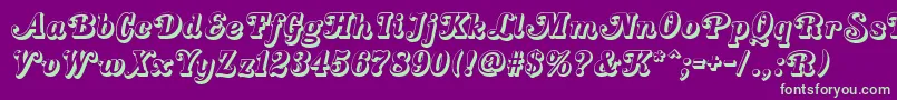 CountryWesternSwingOpen Font – Green Fonts on Purple Background