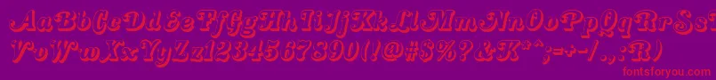 CountryWesternSwingOpen Font – Red Fonts on Purple Background