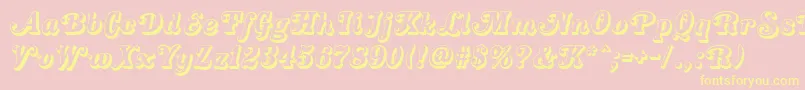 CountryWesternSwingOpen Font – Yellow Fonts on Pink Background