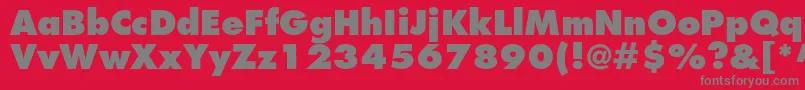 フォントFuturastdExtrabold – 赤い背景に灰色の文字