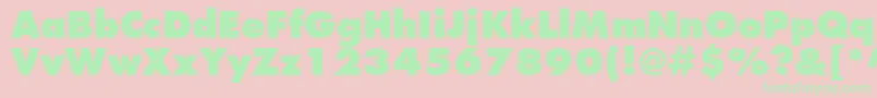 Police FuturastdExtrabold – polices vertes sur fond rose
