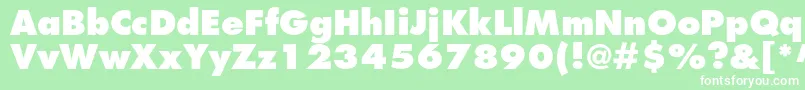 フォントFuturastdExtrabold – 緑の背景に白い文字