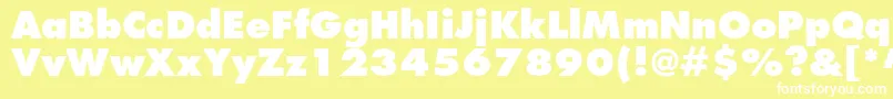 En savoir plus sur la police FuturastdExtrabold Police FuturastdExtrabold – polices blanches sur fond jaune