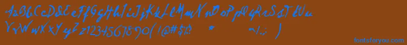 Deartheov2 Font – Blue Fonts on Brown Background