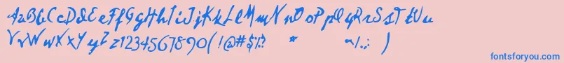 Deartheov2 Font – Blue Fonts on Pink Background