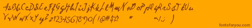 Deartheov2 Font – Brown Fonts on Orange Background