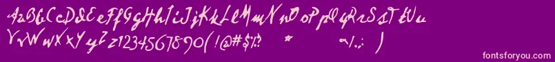 Deartheov2 Font – Pink Fonts on Purple Background