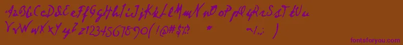 Deartheov2 Font – Purple Fonts on Brown Background